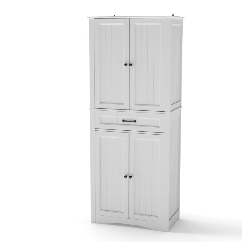 Orys 70.8" Modern Kitchen Pantry White Color