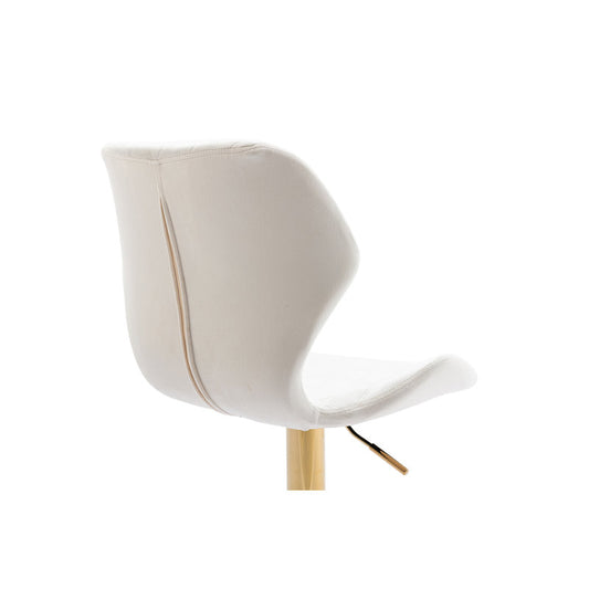 Tierone Upholstered Swivel Adjustable Height with Metal Frame, Modern Velvet Beige (set of 2)