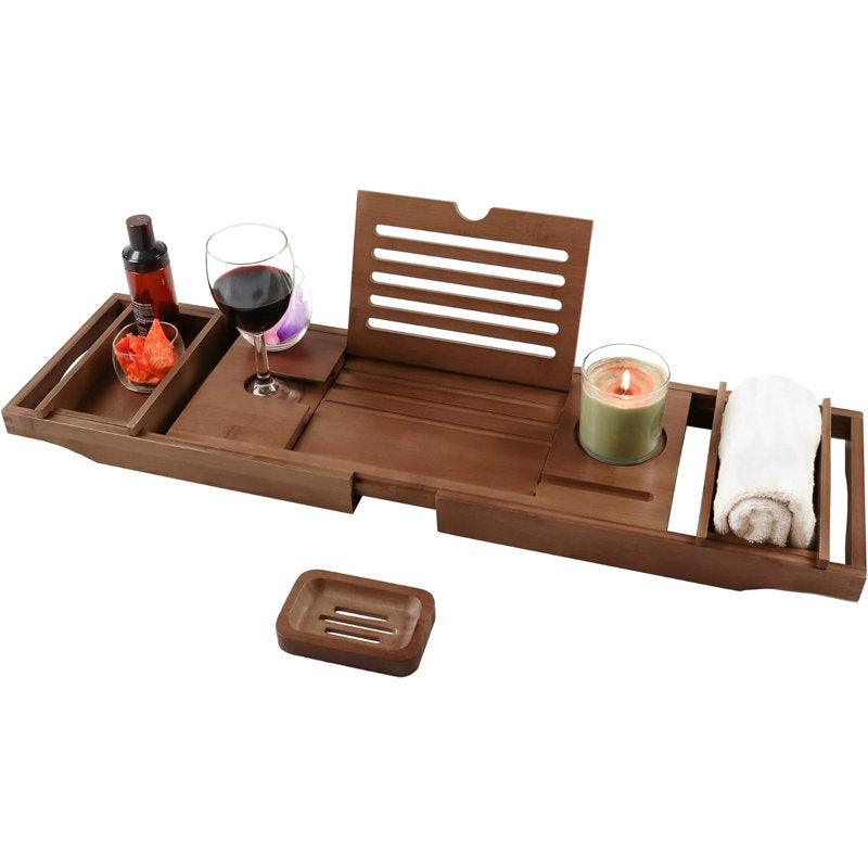 Nazirah Freestanding Bamboo Bath Caddy