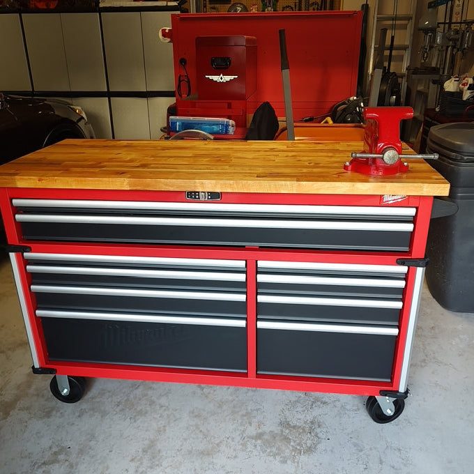Alder Butcher Block Top Wooden Workbench 74x39 inches