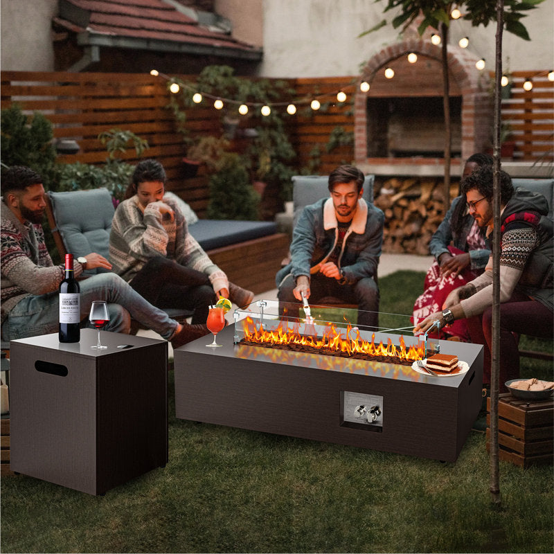 Elara 12.6"H X 42"W Propane Outdoor Gas Fire Pit Table