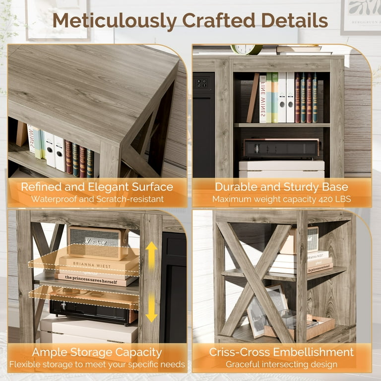 Bullock Rustic Brown TV Stand and Entertainment Centre for 70 inch TV -Not Include Fireplace