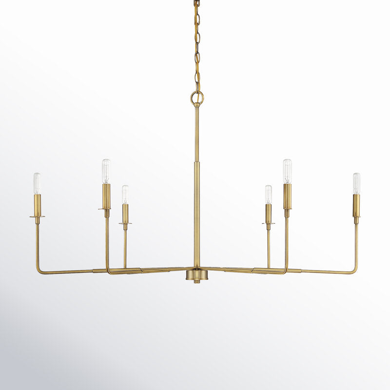 Alysa 6 - Light Candle Style Classic Chandelier