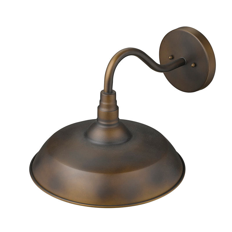 Sussman 13.5" H Outdoor Barn Light Chocolate/Copper/ Brown