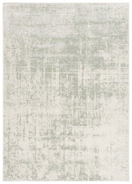 Arrietty Abstract Machine Made Area Rug in Sage/Ivory 8x10