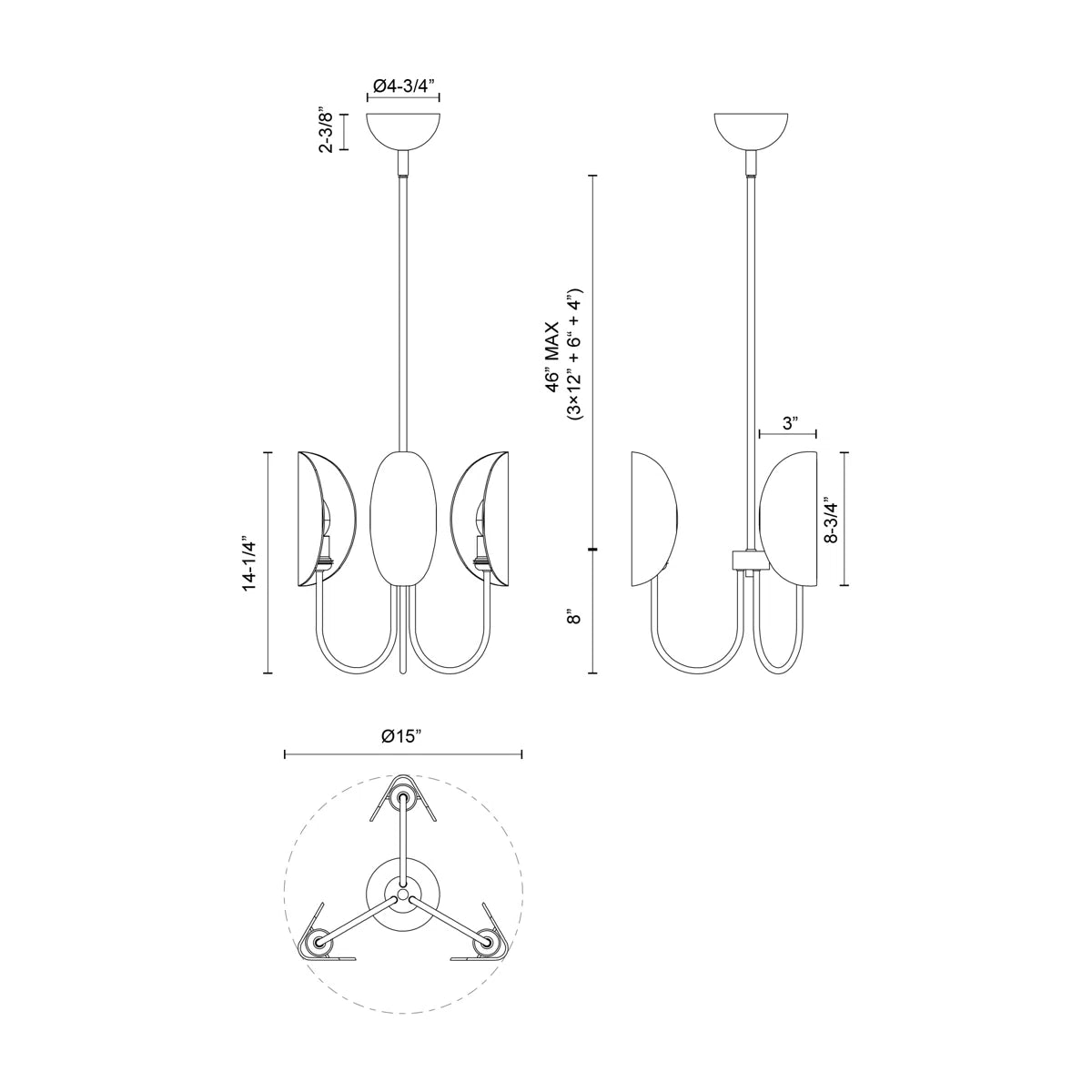 Calline 3 - Light Classic / Traditional Chandelier