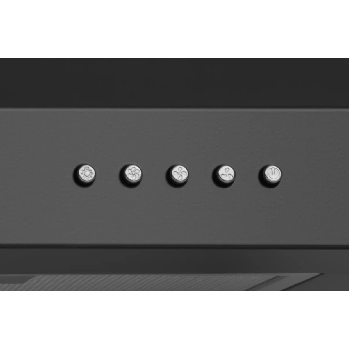 Hauslane Wall Mount Range Hood 30 Inch | Matte Black Wall Chimney | Duct/Ductless Convertible, Strong Suction, Six-layer Aluminum Filters, Changeable LED Lamps, Stove Kitchen Vent Hood