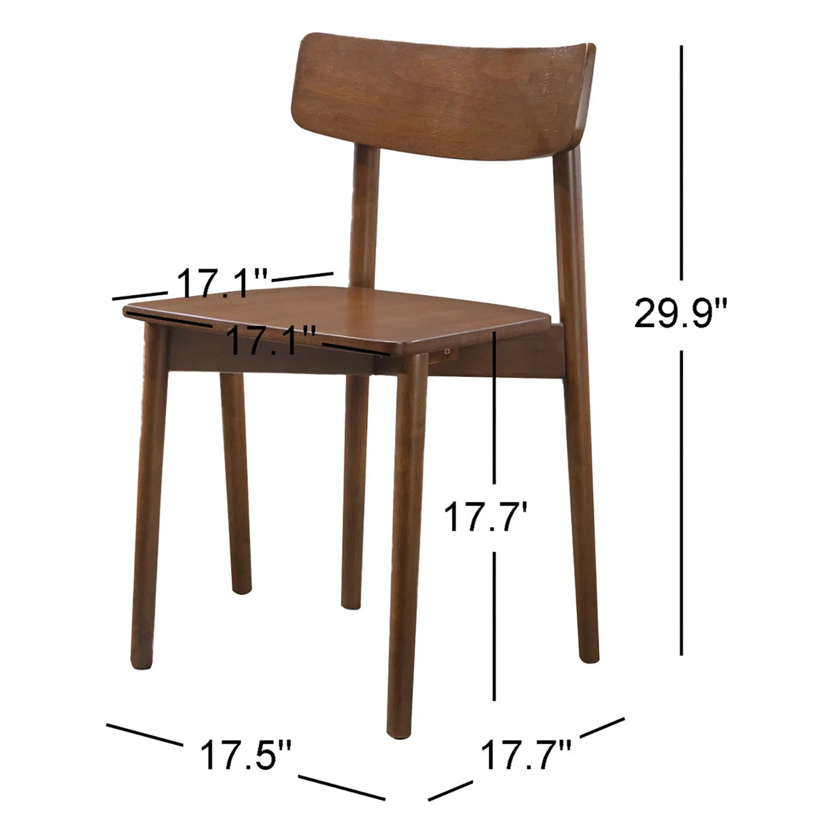 Bresee Solid Wood Side Chair Dining Chair SET OF 2