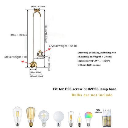 Logunn 2 - Light Sphere Chandelier Ceiling Light With Crystal Accents