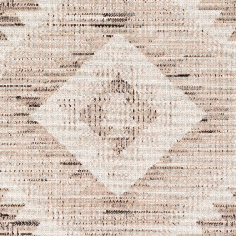 Hiller Distressed Southwestern Tan/Black Area Rug 7.10" x 10ft 2 inch