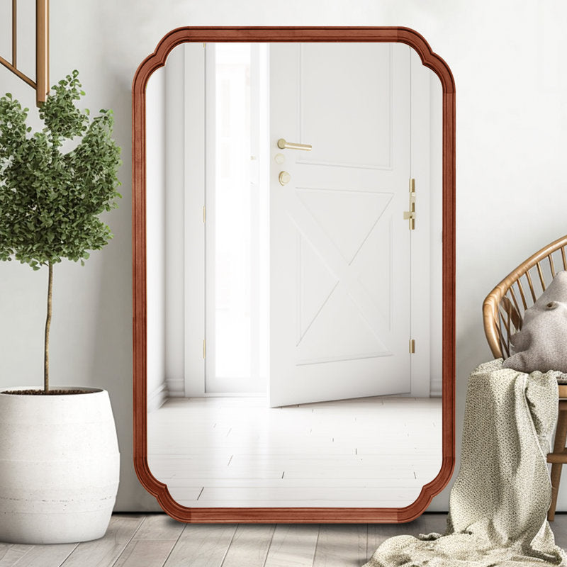 Ali Wood Accent Wall for Bathroom, Decorative Mirror 40"x30"