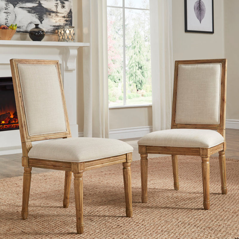 Libretto Linen Solid Wood Side Chair (Set of 2)
