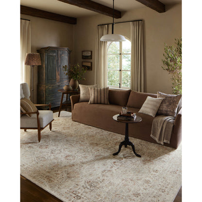 Amber Lewis x Loloi Honora Beige / Spice Area Rug 5’3” x 7’9”