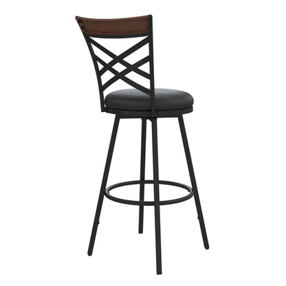 Clintw Swivel Adjustable Height Bar Stool (set of 3)