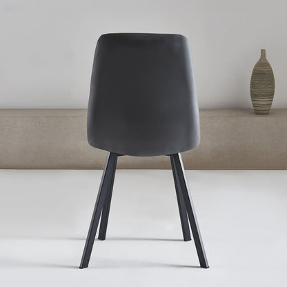 Zakirah Round 35.4'' Dining Set ( Grey+ Black)