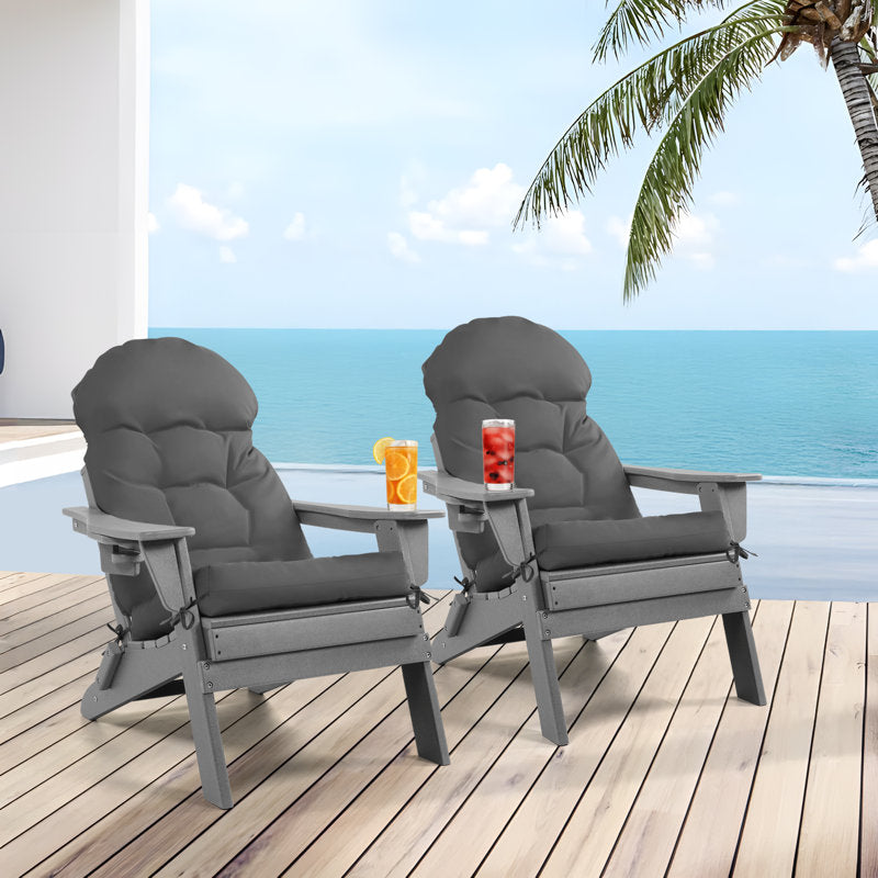 2 PCS Outdoor Adirondack Chair Seat and Back Cushion