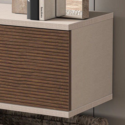 Bella Floating TV Stand Up to 85 TVs Modern Media (Alpine/Cottonwood)