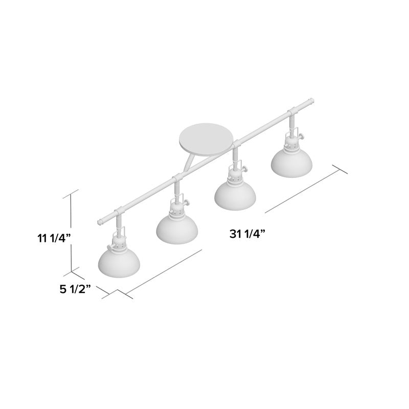 Roupen 4-Light Fixed Track Kit Bronze