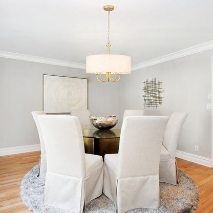 Gula 5 - Light Dimmable Drum Chandelier gold and beige