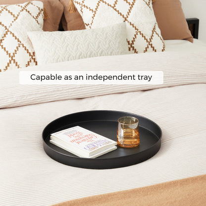 Kappel Steel Tray Top End Black Table with Storage