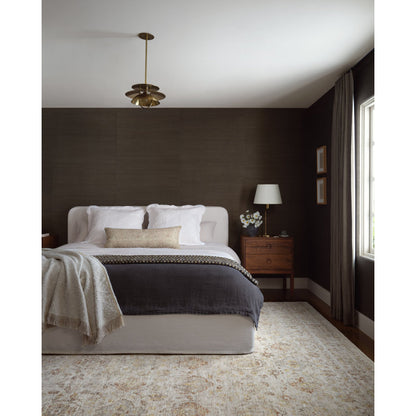 Amber Lewis x Loloi Honora Beige / Spice Area Rug 5’3” x 7’9”
