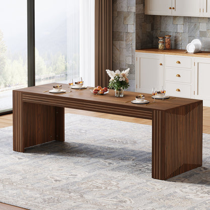 78.7-inch Rectangle Dining Table For 6, Long Dinner Table For Kitchen, Dining Room