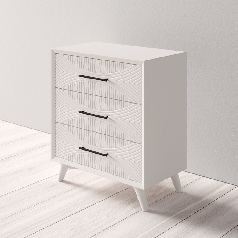 30'' W 3 - Tranquility Small Chest, White Drawer Dresser