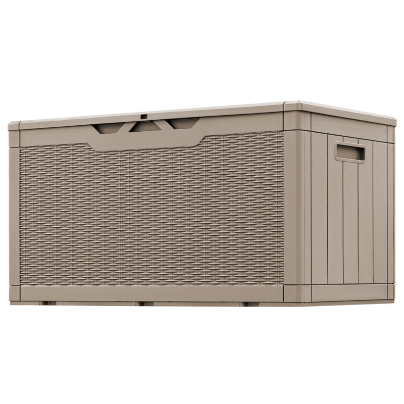 100 Gallon Furmax Plastic Deck Box Lockable Beige Color