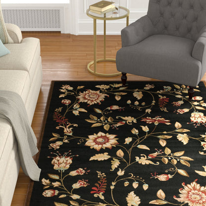 Carolane Black Area Rug 8'9” x12’