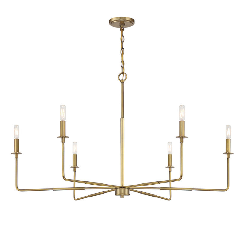 Alysa 6 - Light Candle Style Classic Chandelier