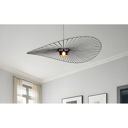 Keligo 78.8" Wide Geometric Strap Vertigo Chandelier Black