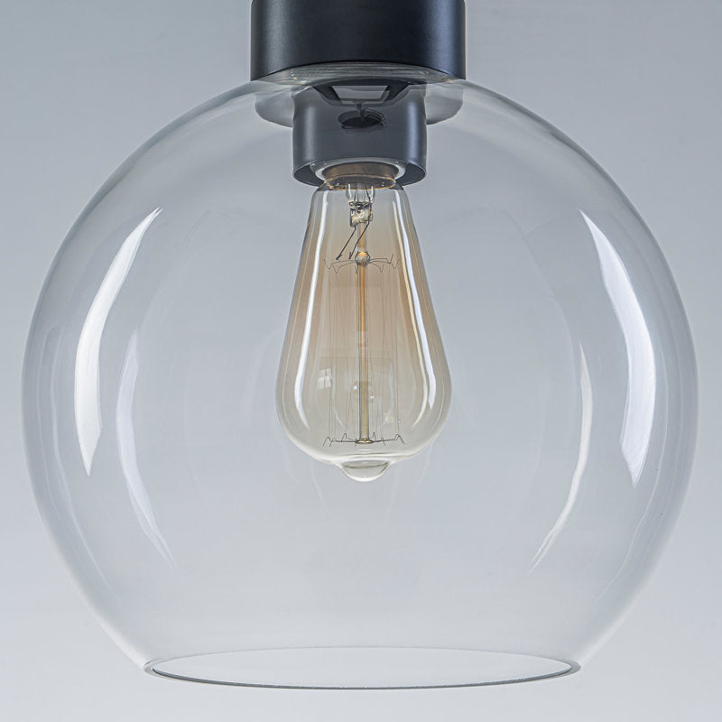 Matte black single pendant