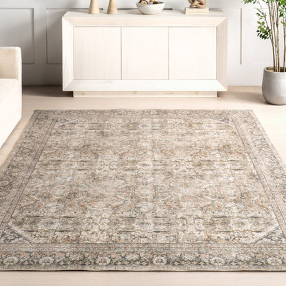 Well Woven Ash Delphine Vintage Persian Oriental Beige Area Rug 7'7" x 9'10"