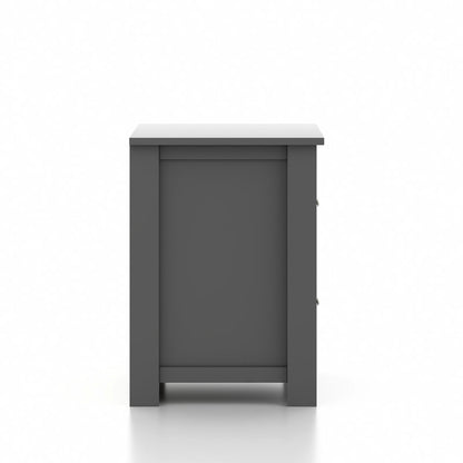 Isenbert 21.9" 2 Drawer Nightstand GRAPHITE GREY