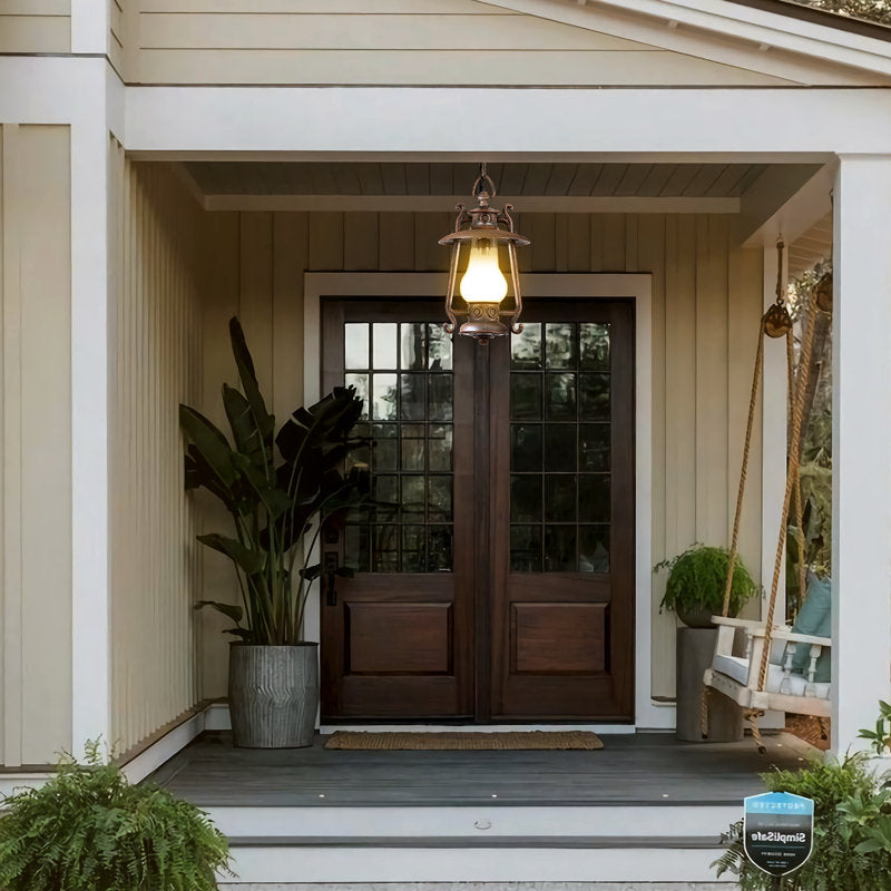 Rosalie Black 1 - Bulb 20.5 H Outdoor Adjustable Hanging Lantern