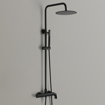 Height Adjustable Solid Brass 3 - Functions Wall Mounted Outdoor Complete Shower System