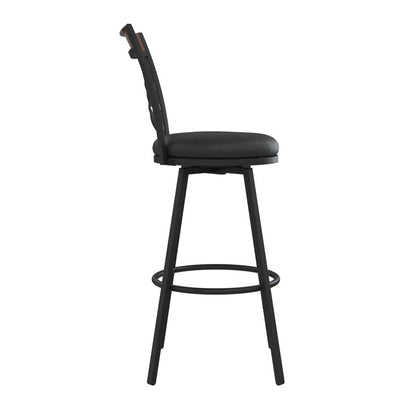 Clintw Swivel Adjustable Height Bar Stool (set of 3)