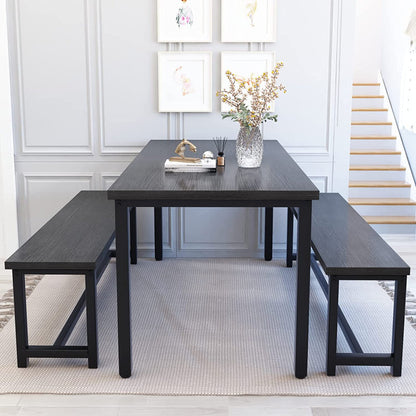 Kaihlani 4 - Person Dining Set (47in.L Table) Black