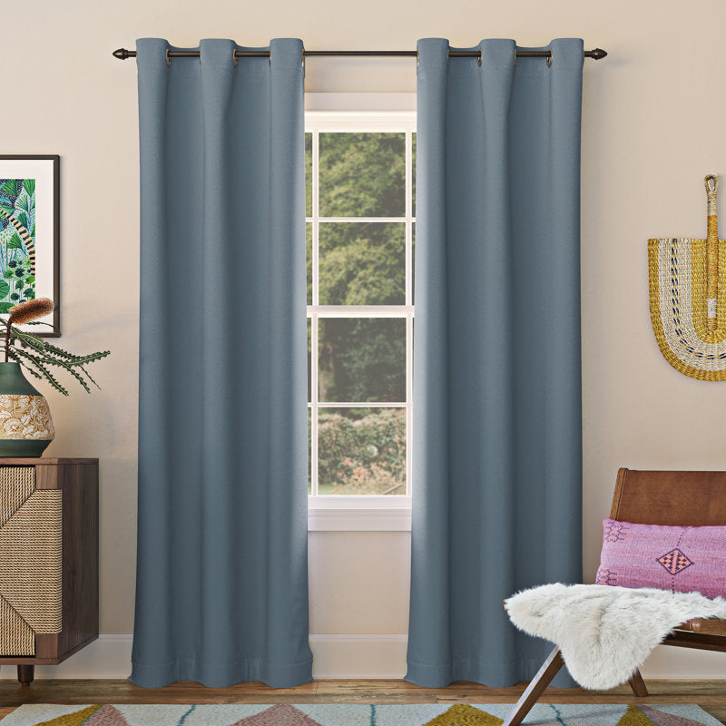Curtain blueish green ( 52x96) with net