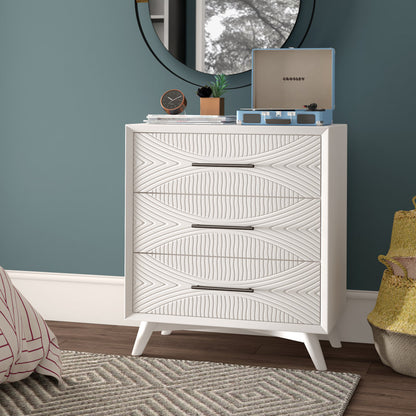 30'' W 3 - Tranquility Small Chest, White Drawer Dresser