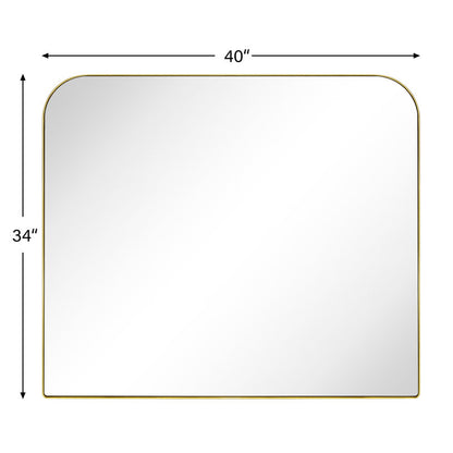 Bhargava Large  Mirror Arched Rounded Corner Wall Mirror