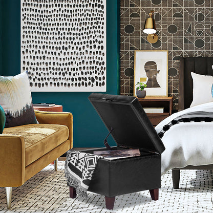 Orella 17.7" Tufted Square Storage Ottoman