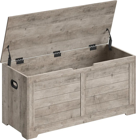 VASAGLE Storage Bench Ash Grey-Farmhouse storage 40 x 100 x 46cm
