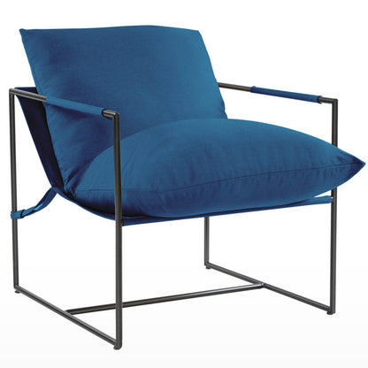 Cliatt Modern Metal Framed Sling Upholstered Accent  for Living Room - Oversized