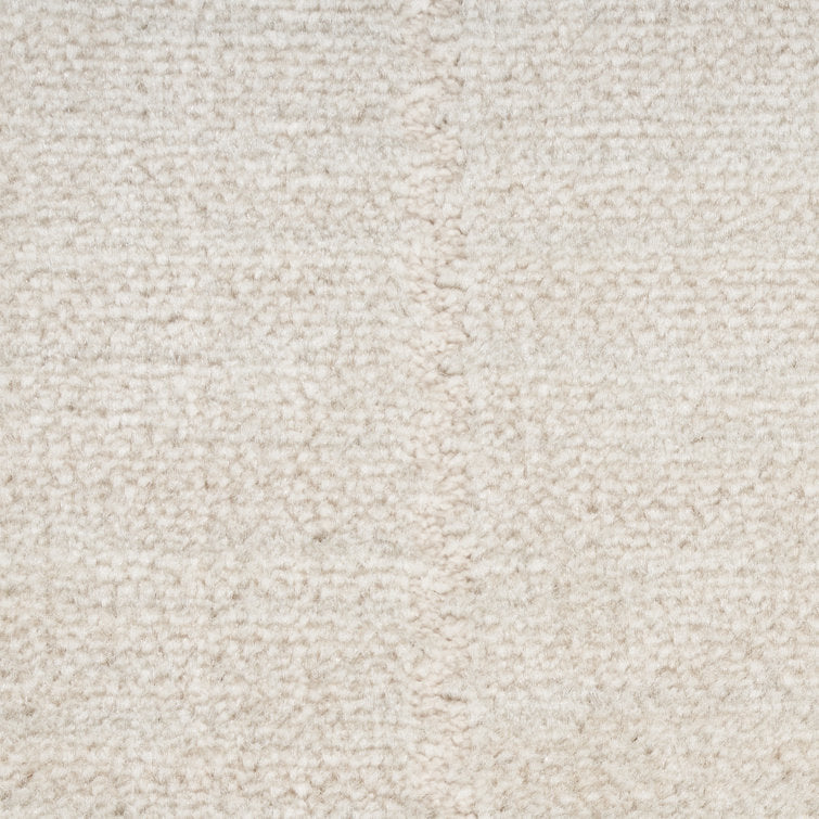 Avishek Geometric Machine Woven Polyester/Polypropylene Area Rug  Cream/Ivory Color 3'11x 5'11"