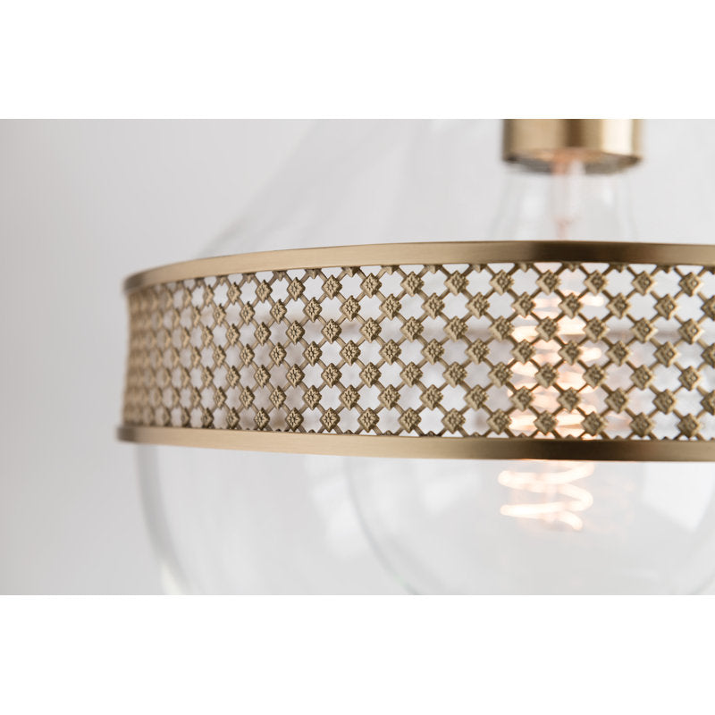 Twain 1 - Light Unique Teardrop Pendant