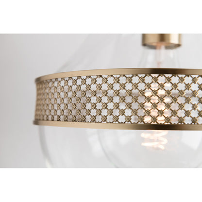 Twain 1 - Light Unique Teardrop Pendant