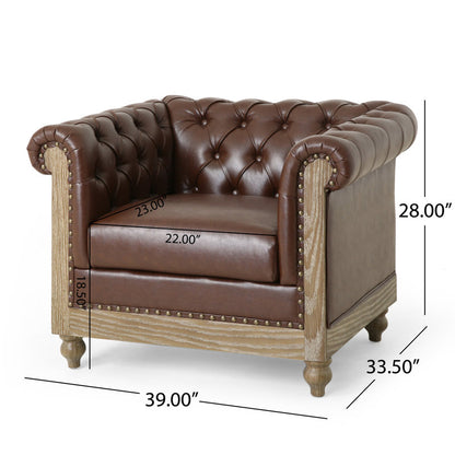 Malibu 39” wide Chesterfield Chair