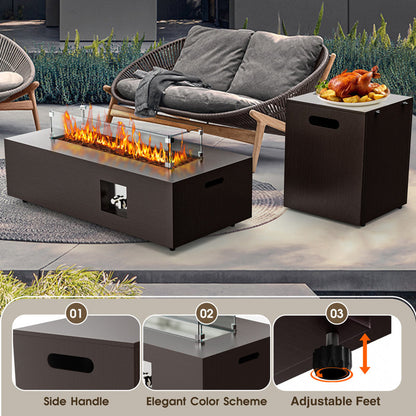 Elara 12.6"H X 42"W Propane Outdoor Gas Fire Pit Table