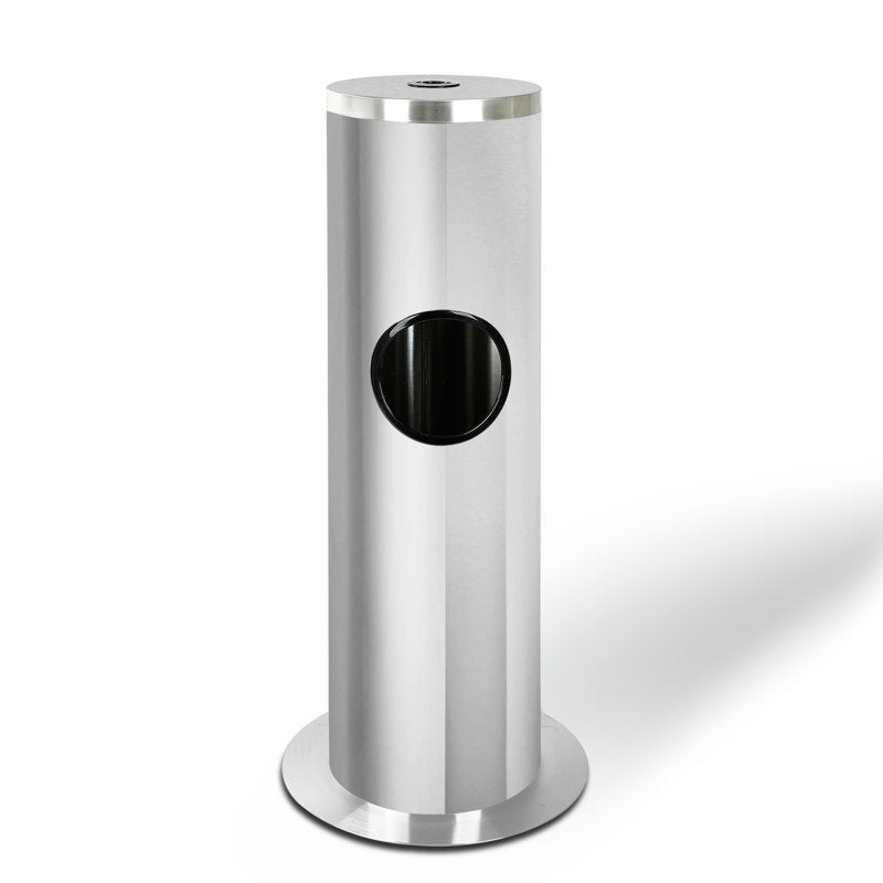 3.2 Gallons Steel Floor Standing Wipe Dispenser with Built-in Trash Receptacle